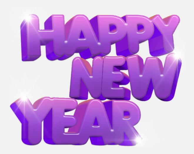 Happy New Year 新年藝術(shù)字