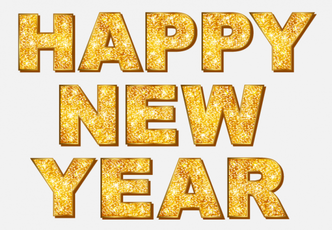 Happy New Year 新年藝術(shù)字
