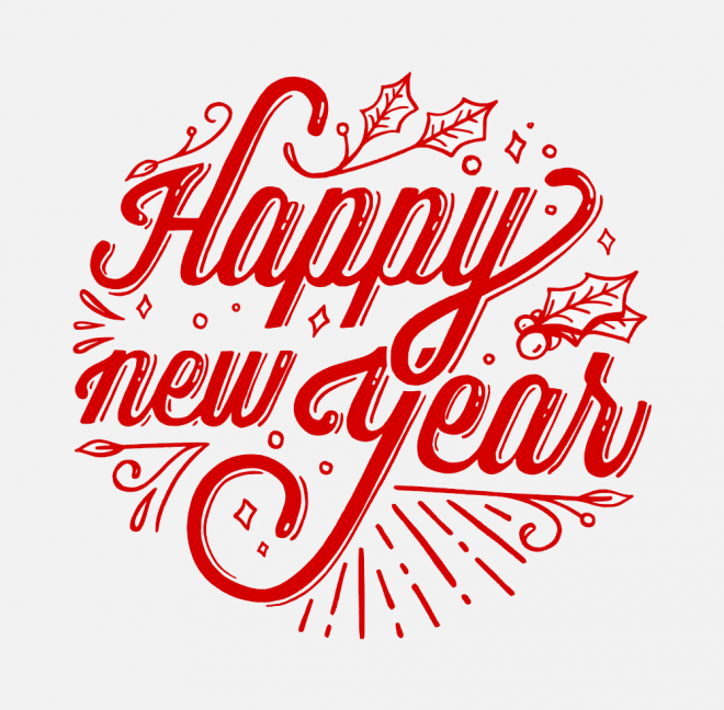 Happy New Year 新年藝術(shù)字