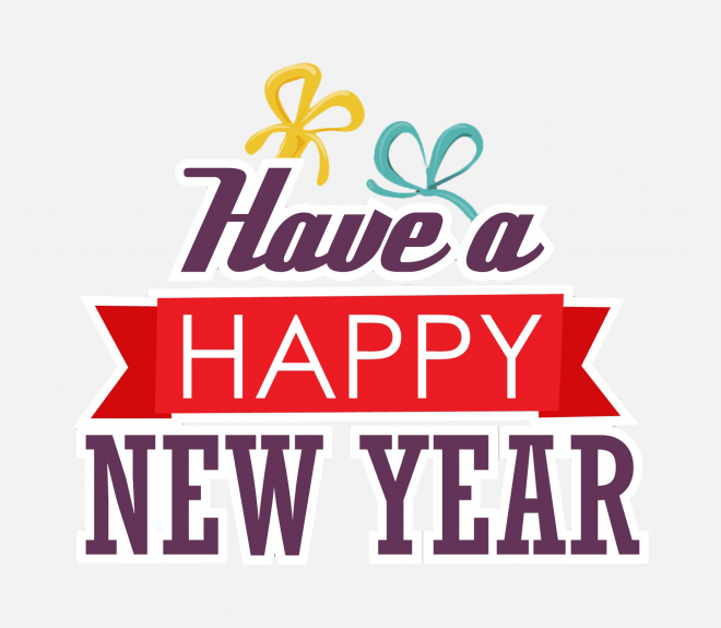 Happy New Year 新年藝術字