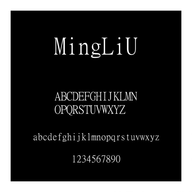 MingLiU