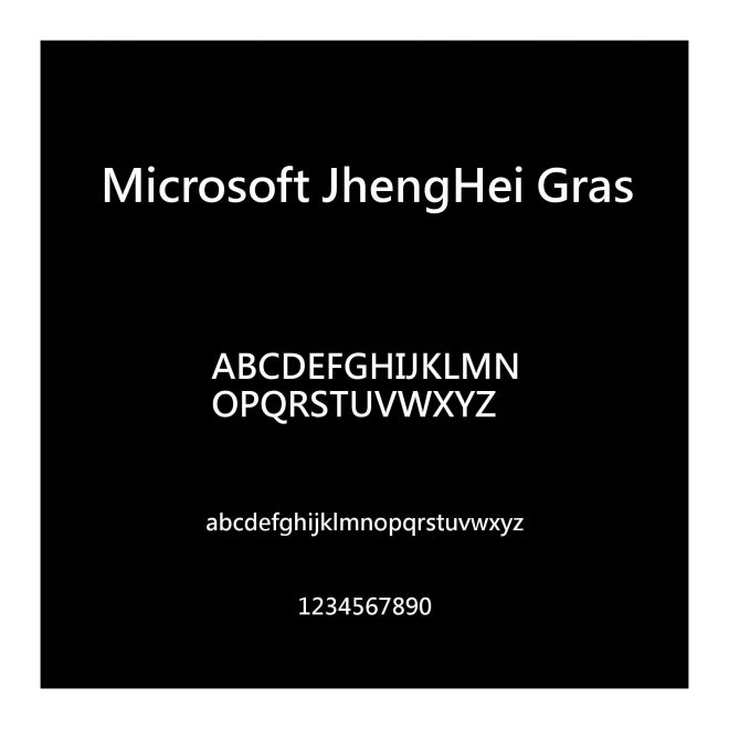 Microsoft JhengHei Gras