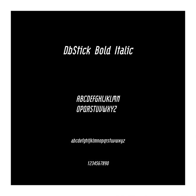 DbStick Bold Italic