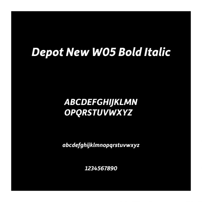 Depot New W05 Bold Italic