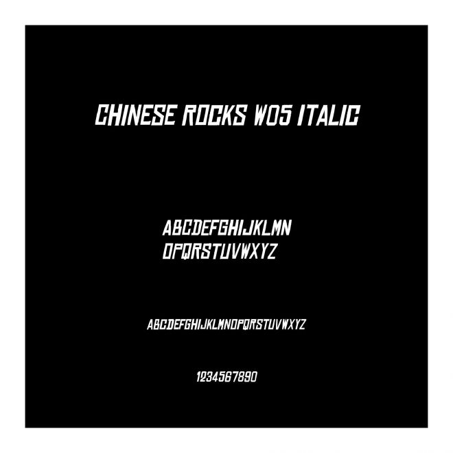 Chinese Rocks W05 Italic