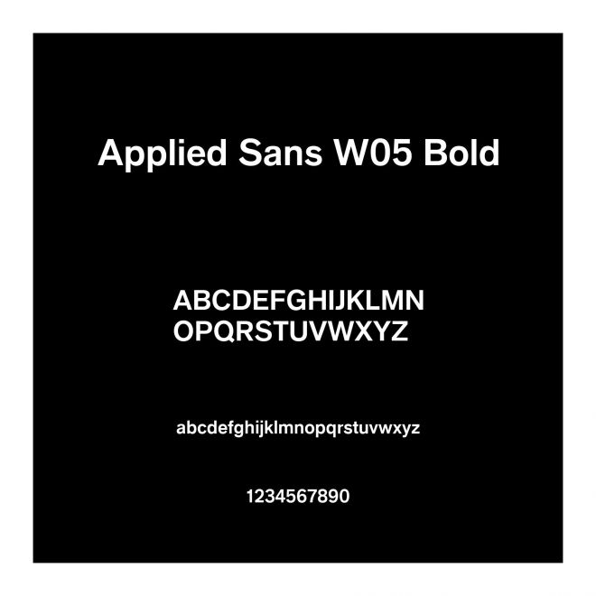 Applied Sans W05 Bold