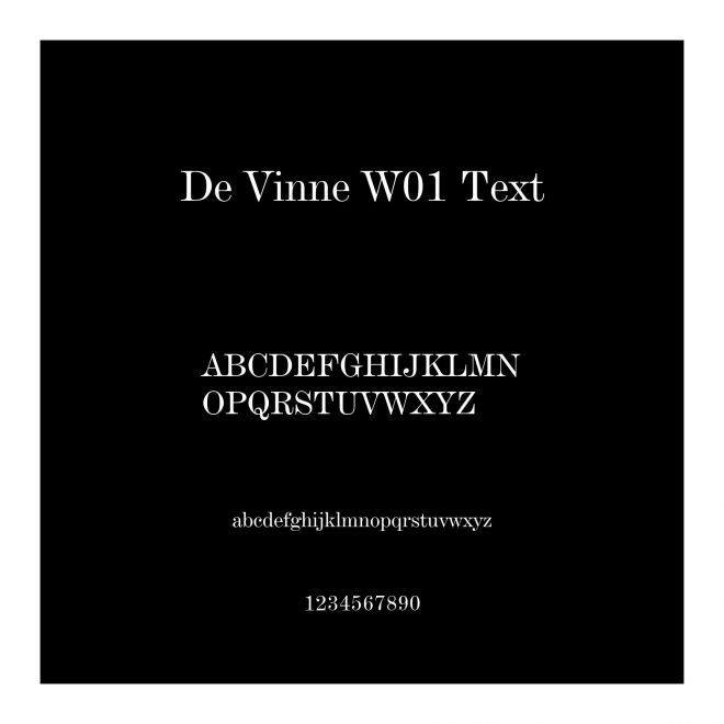 De Vinne W01 Text