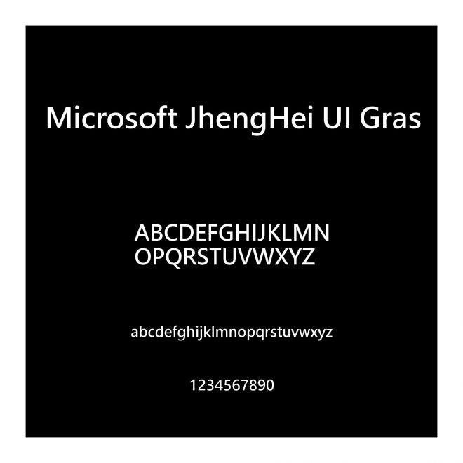 Microsoft JhengHei UI Gras