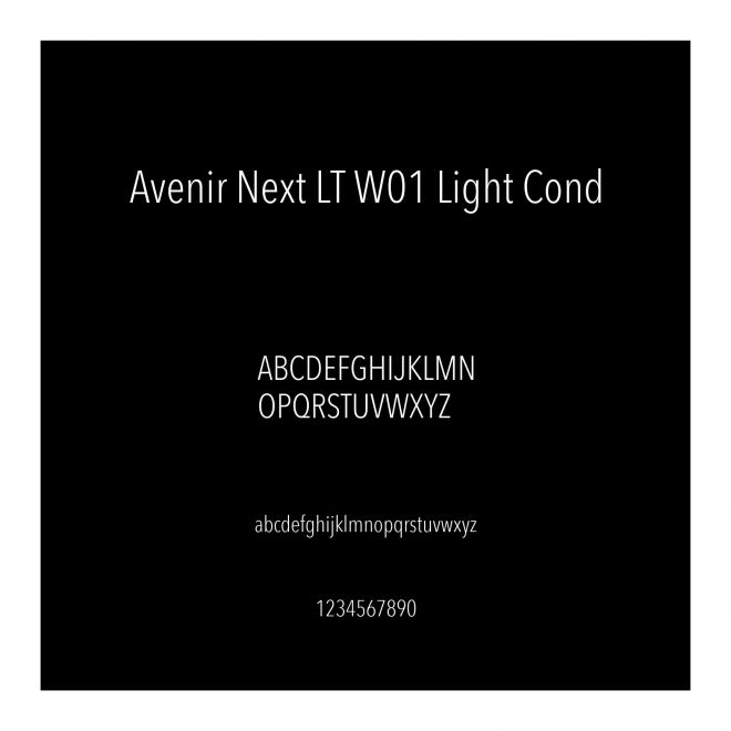 Avenir Next LT W01 Light Cond