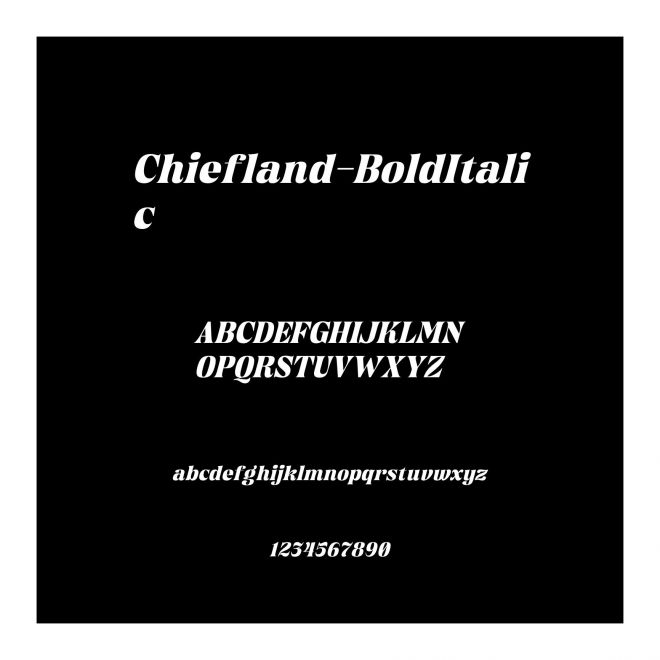 Chiefland-BoldItalic