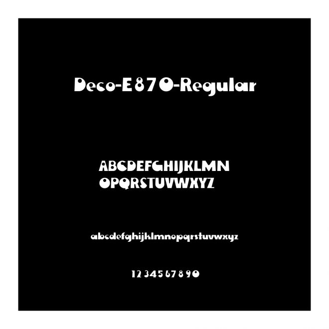 Deco-E870-Regular