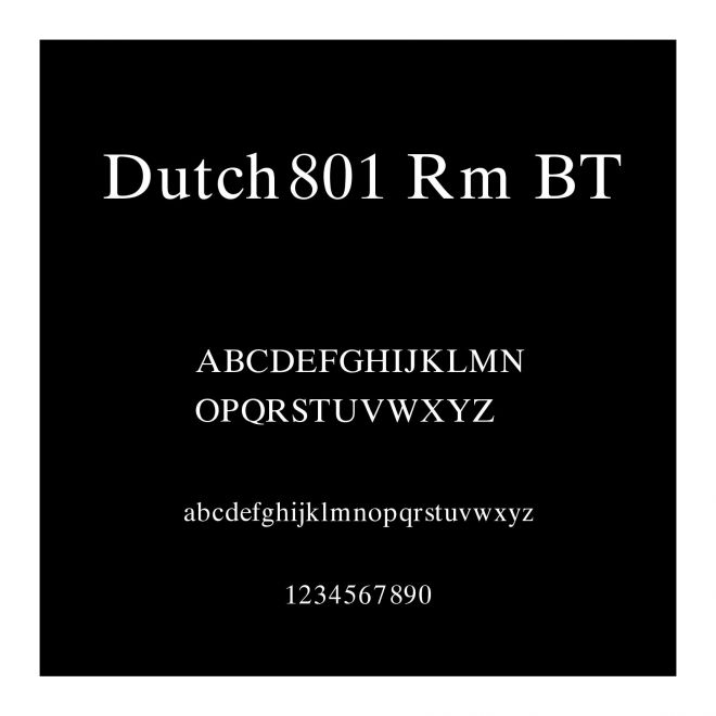 Dutch801 Rm BT