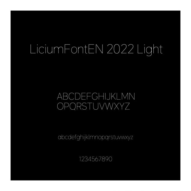 LiciumFontEN 2022 Light