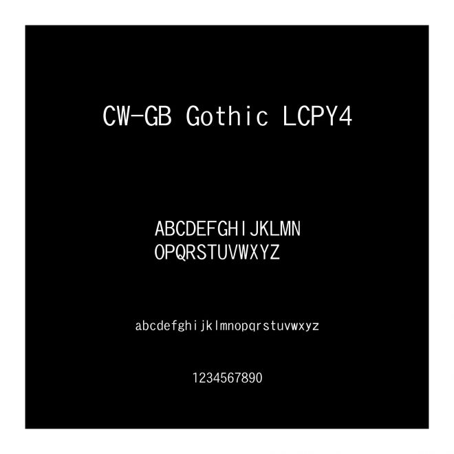 CW-GB Gothic LCPY4