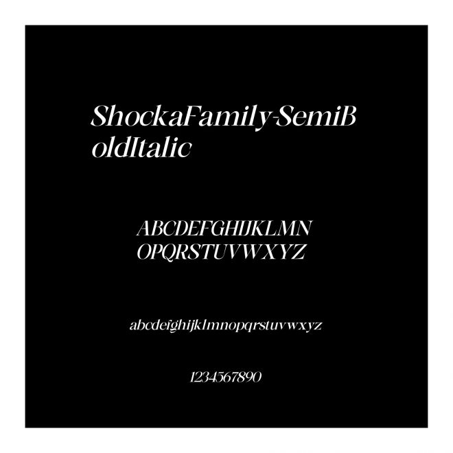 ShockaFamily-SemiBoldItalic