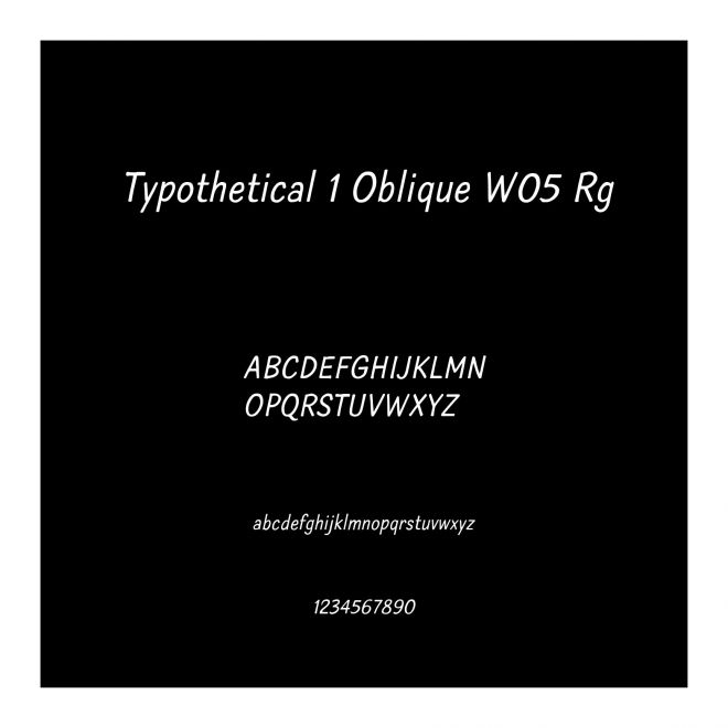 Typothetical 1 Oblique W05 Rg