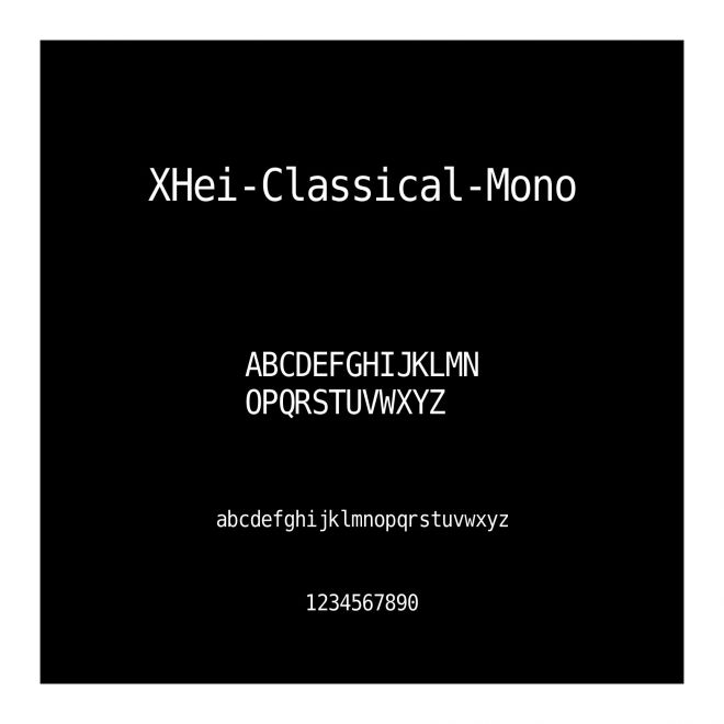 XHei-Classical-Mono