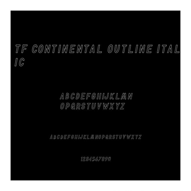 TF Continental Outline Italic