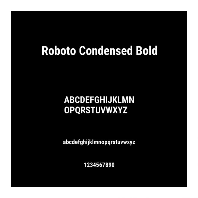 Roboto Condensed Bold