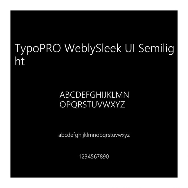 TypoPRO WeblySleek UI Semilight