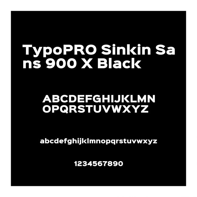 TypoPRO Sinkin Sans 900 X Black