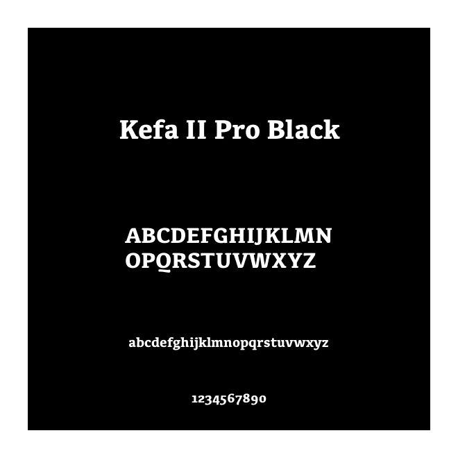 Kefa II Pro Black
