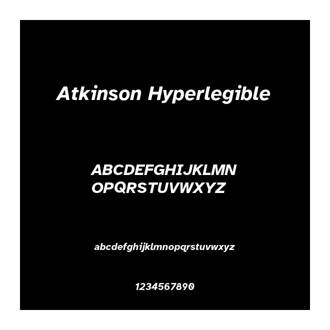 Atkinson Hyperlegible