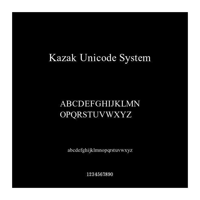 Kazak Unicode System