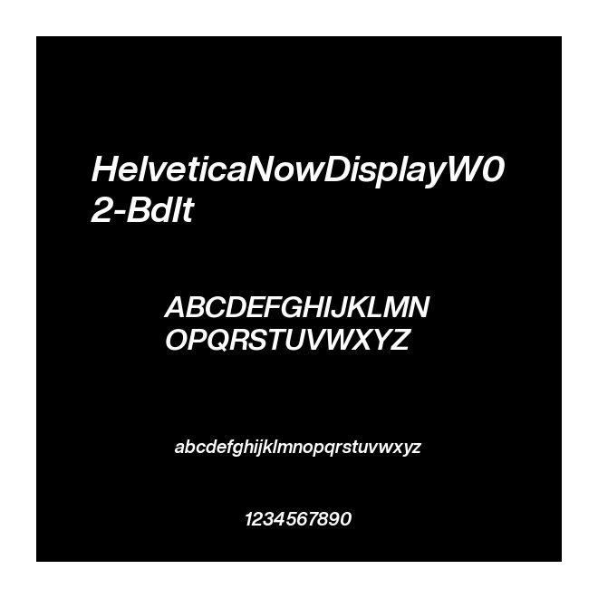 HelveticaNowDisplayW02-BdIt