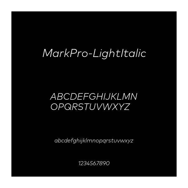 MarkPro-LightItalic