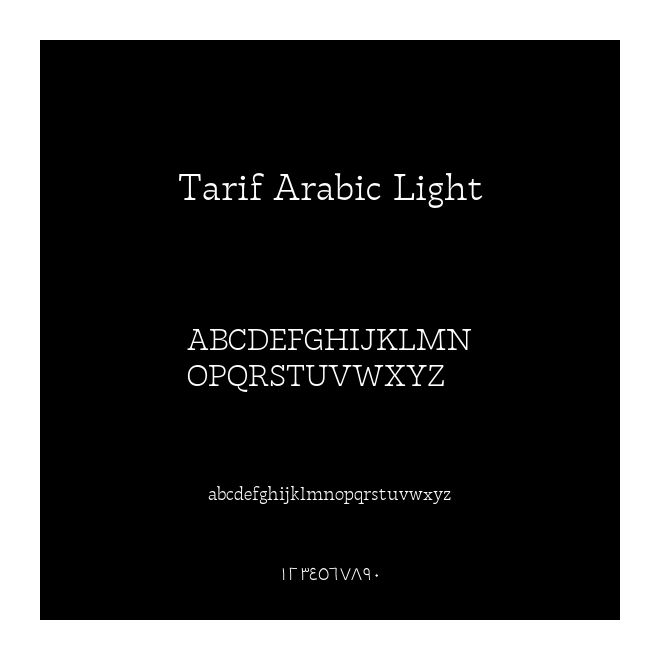 Tarif Arabic Light