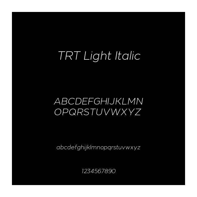 TRT Light Italic