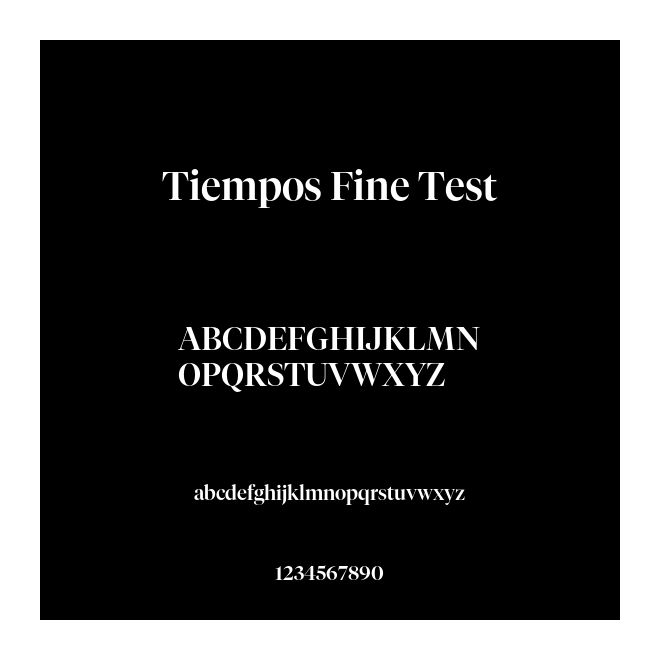 Tiempos Fine Test