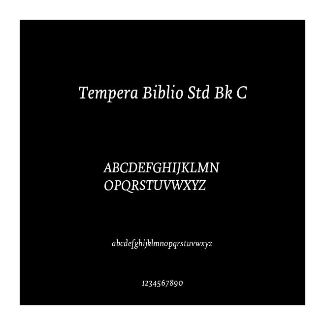 Tempera Biblio Std Bk C
