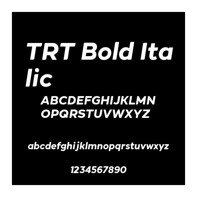 TRT Bold Italic