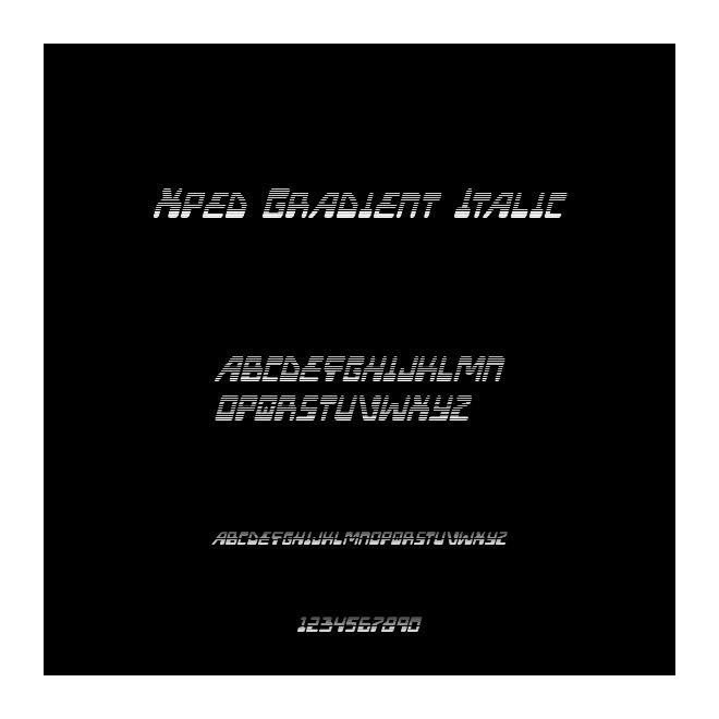 Xped Gradient Italic