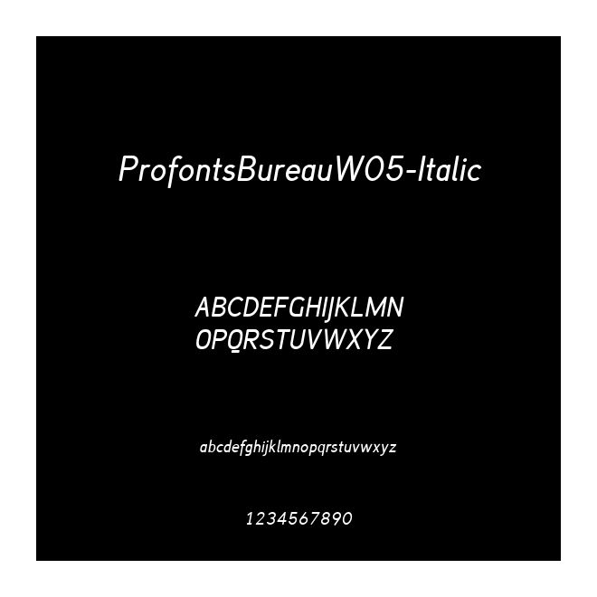 ProfontsBureauW05-Italic
