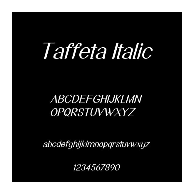 Taffeta Italic