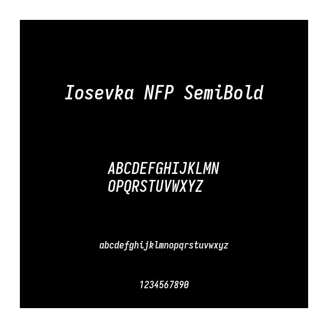 Iosevka NFP SemiBold