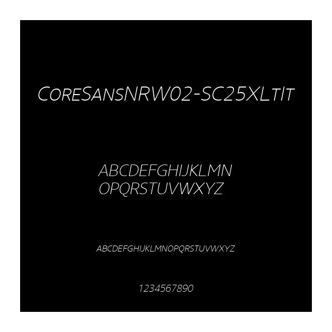 CoreSansNRW02-SC25XLtIt
