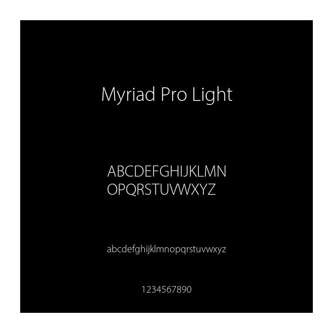 Myriad Pro Light