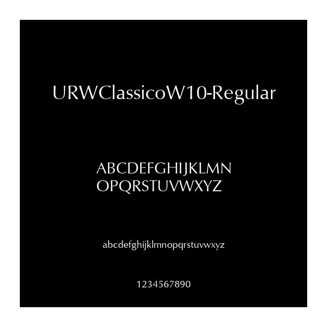 URWClassicoW10-Regular