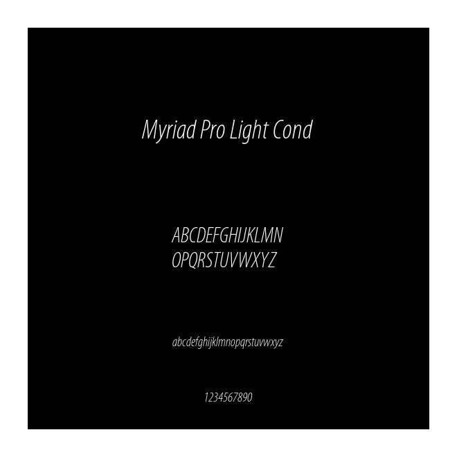 Myriad Pro Light Cond