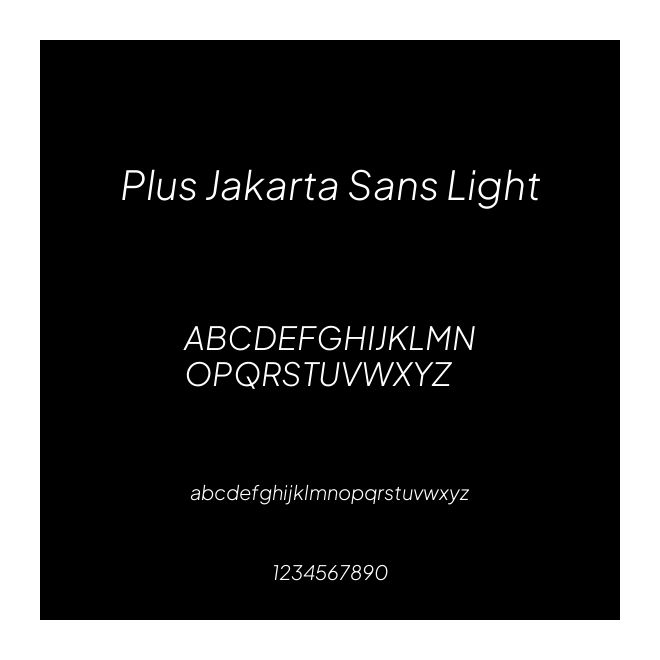 Plus Jakarta Sans Light