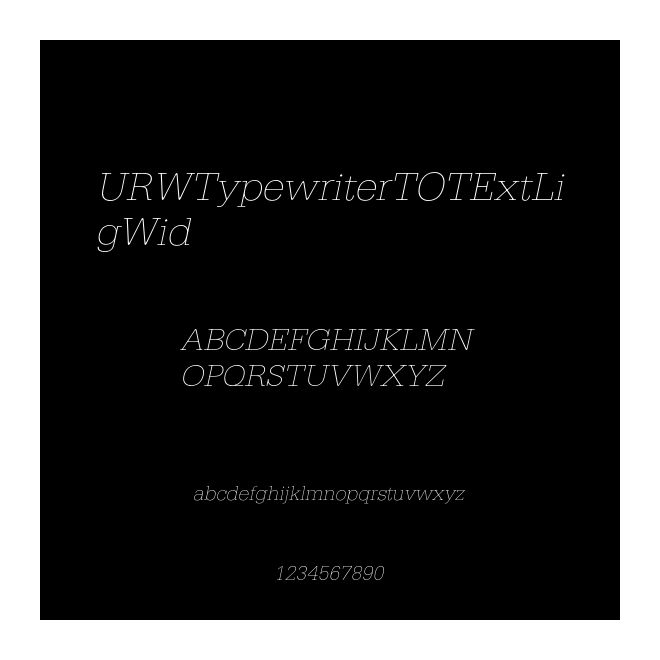 URWTypewriterTOTExtLigWid