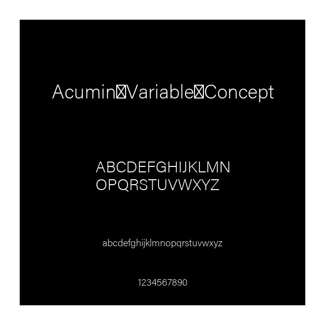 Acumin Variable Concept