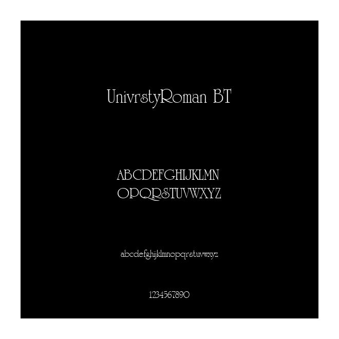 UnivrstyRoman BT