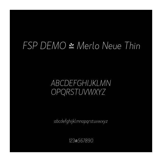 FSP DEMO - Merlo Neue Thin