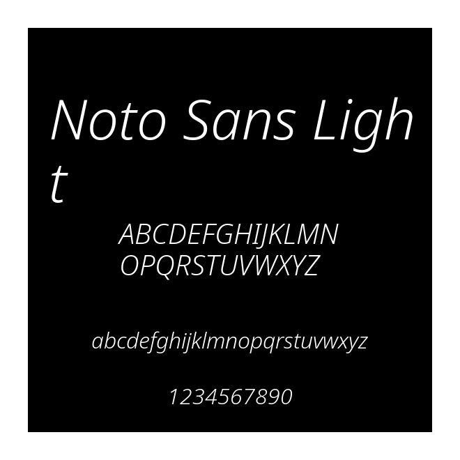 Noto Sans Light