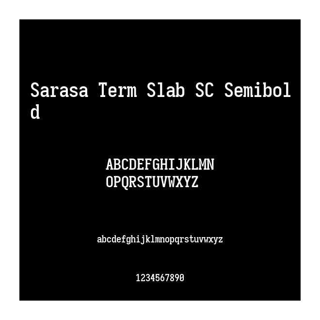 Sarasa Term Slab SC Semibold